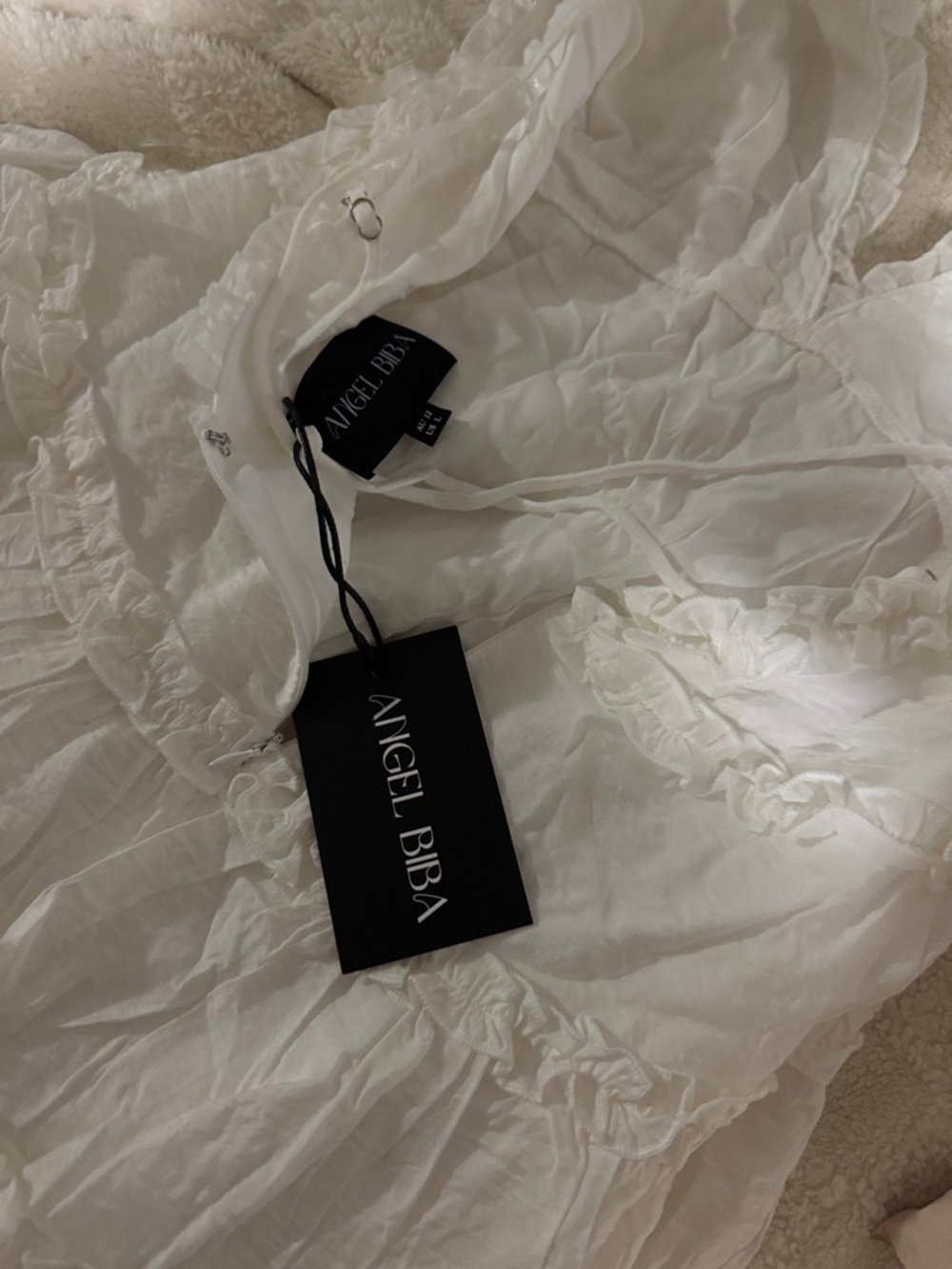 Hello Molly White Ruffle Mini Dress - Picture 3 of 3